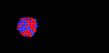 Animation showing nucleus ejects an electron.